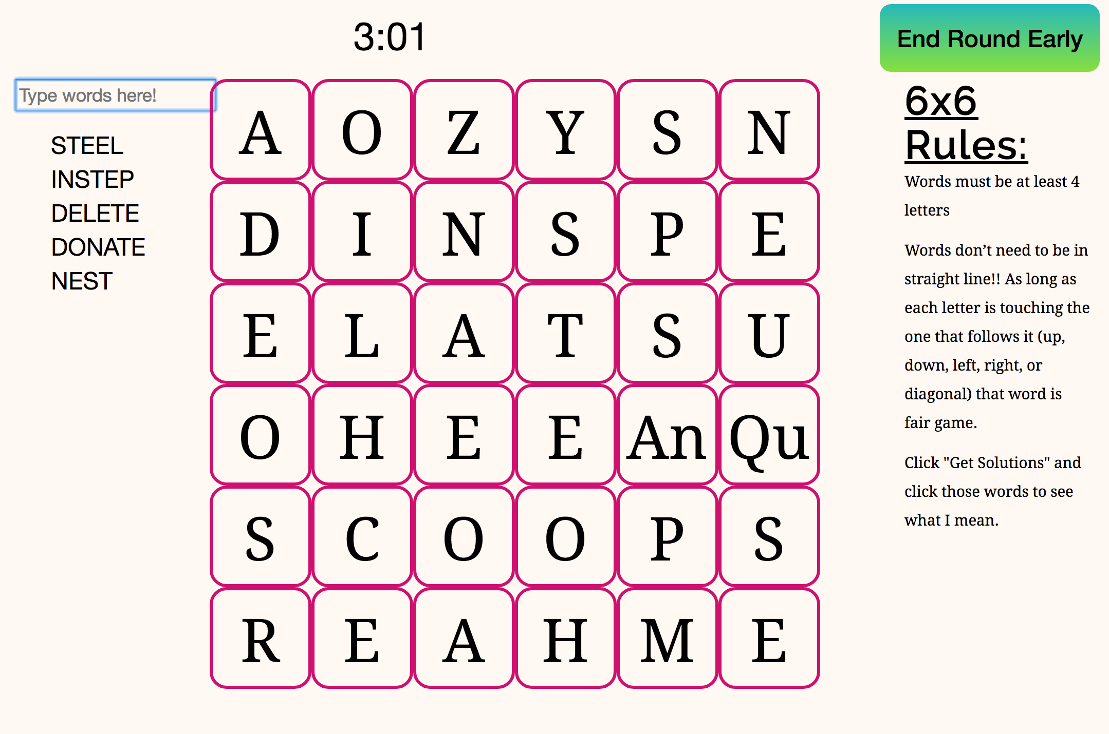 Boggle Screenshot